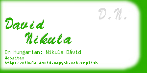 david nikula business card